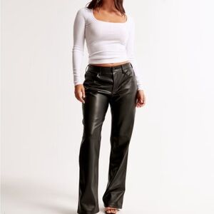 Abercrombie & Fitch Black Leather Pants
